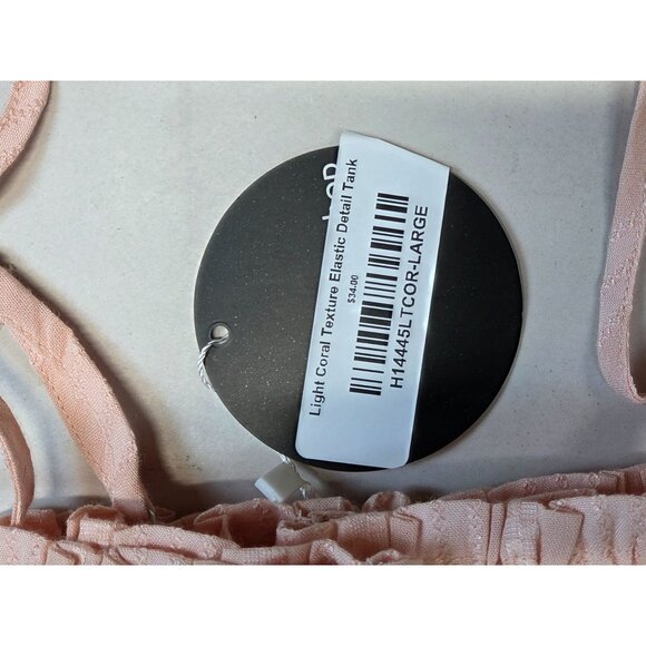 Mitto Shop Crop Tank Top Short Flowy Peach Textured Womens Small NWT - Picture 8 of 9